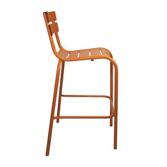 Marlow Outdoor Aluminium Bar Stool in Dark Ochre (RAL8023)