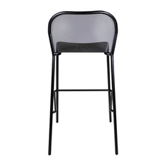 Palma Outdoor Metal Bar Stool in Black