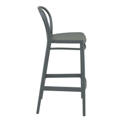 Victor High Bar Stool in Dark Grey