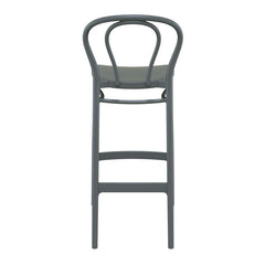 Victor High Bar Stool in Dark Grey