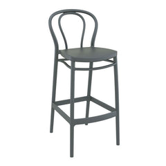 Victor High Bar Stool in Dark Grey