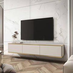 Oro Floating TV Cabinet in Beige - 175cm