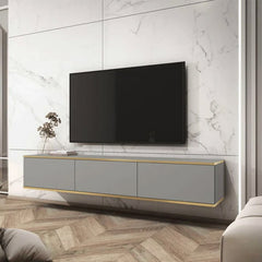 Oro Floating TV Cabinet in Grey - 175cm